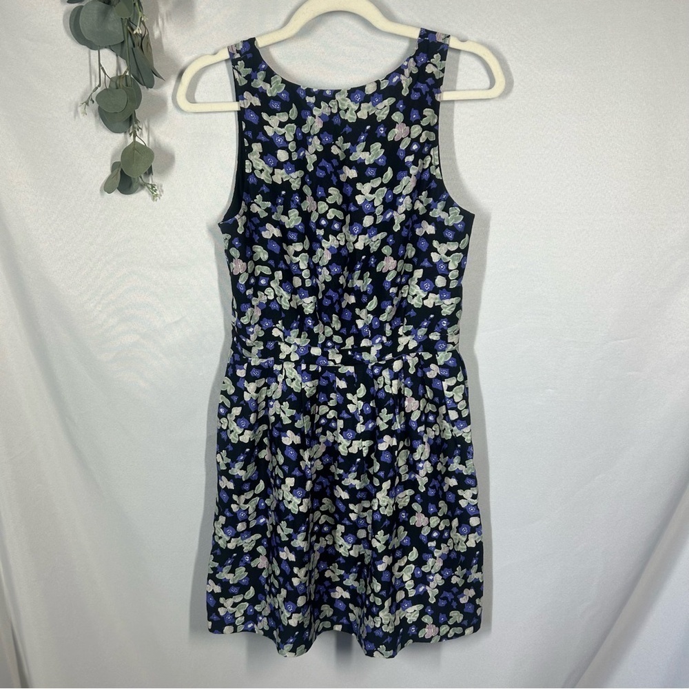 Eliot by Madewell | 100% Silk Floral Sleeveless Mini Dress Black Women’s Size 4 - Picture 6 of 12